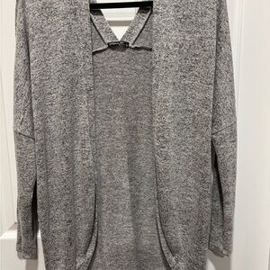 Popular Basics Heather Gray Women’s Athletic Cardigan